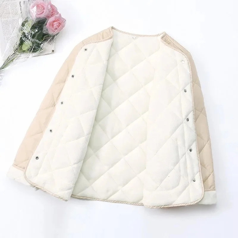 Women Jacket 2023 Autumn Winter Parkas Female CottonPadded Jackets Quilted Light Thin Down Cotton Short Coat Ladies Outwear 240930