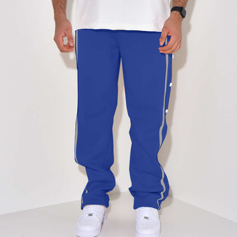 loose Men's sports Breasted pants Overalls with Drawstrings for spring Wear