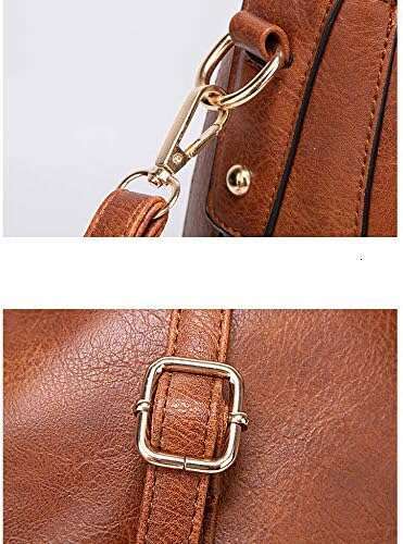 Cici Women's Handbags Hobo Shoulder Bags Large Ladies PU Leather Purse and Bag brown
