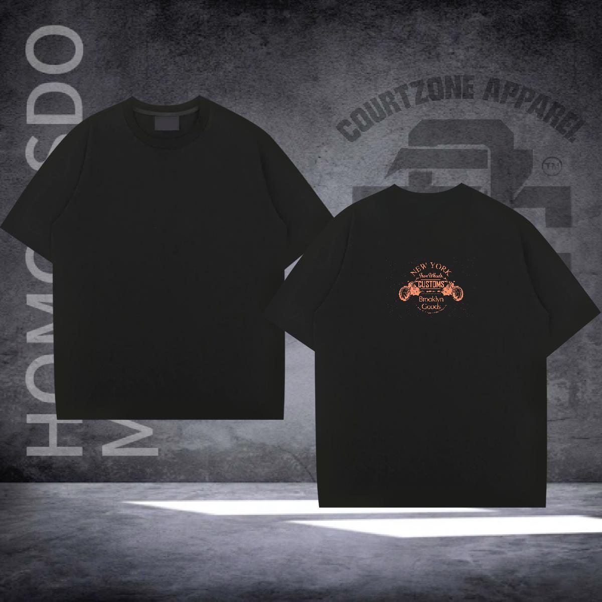 High Quality Man T Shirts 230g 100% Cotton Motorcycle Home Outdoor Custom Cartoon O Neck Short Sleeves Mens Tshirts Factory Direct Tops