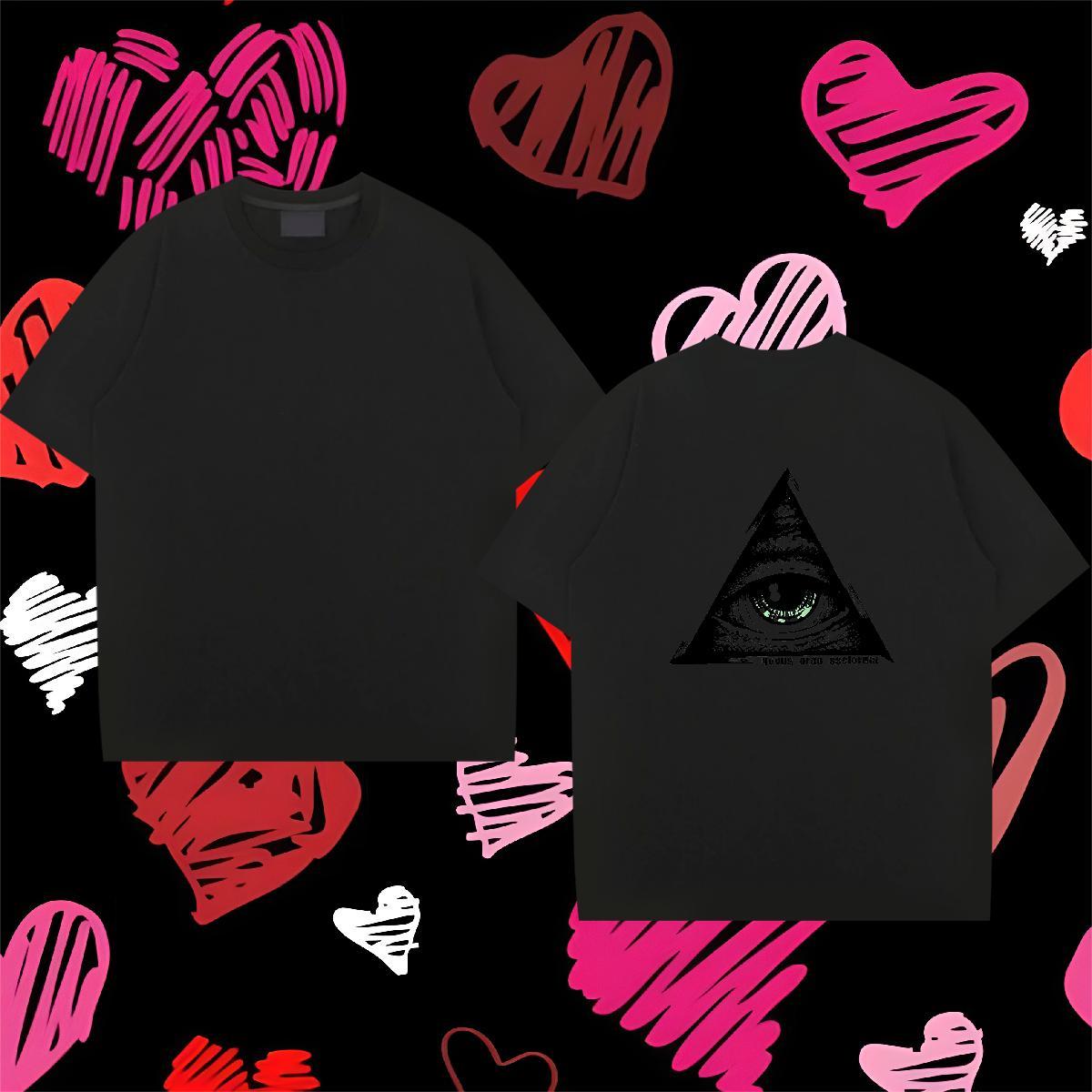 Designer T Shirt For Man 230g 100% Cotton eye of the devil Street Casual Custom Anime Crew Neck Couples T Shirts 2024 Tee Shirt