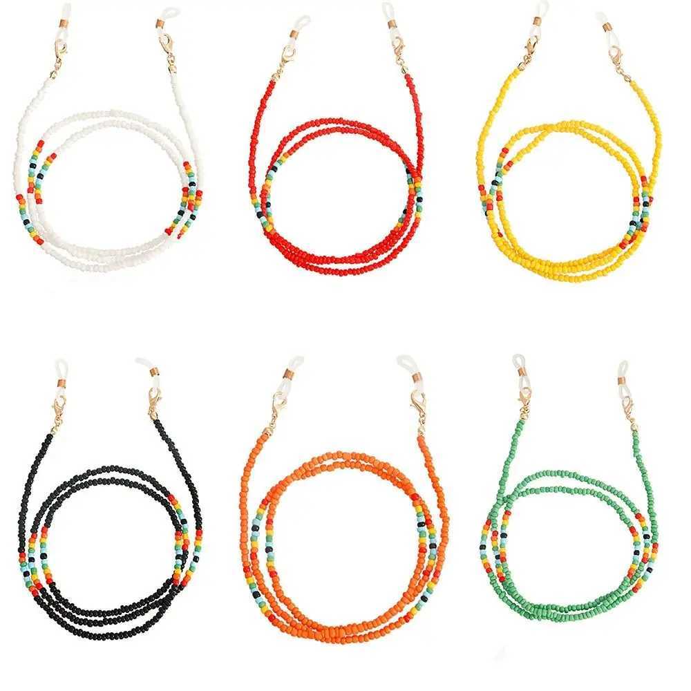 Sunglasses Masking Chains for Women Colorful Rice Beads Eyeglasses Accessories New Fashion Lanyard on NecklaceX241010