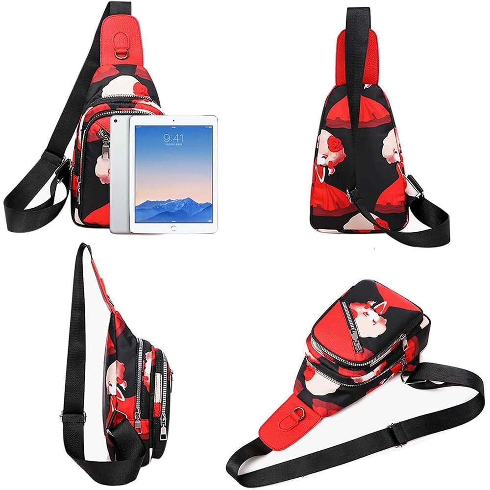 Boho Trendy Ethnic Women's Waterproof Sg Backpack Crossbody Shoulder Chest Bag for Travel Hiking Daypack