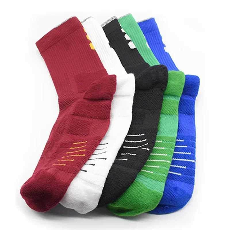 Mens basketball sports socks mid tube socks thick basketball elite long tube socks breathable sweatshirt socksW241010