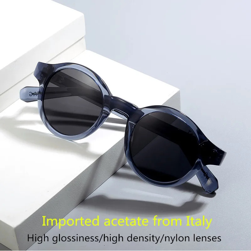 TAG Hezekiah vintage Polarized Sunglasses Men Women Retro round Driving Sun glasses Fashion UV400 acetate Sunglass 241007