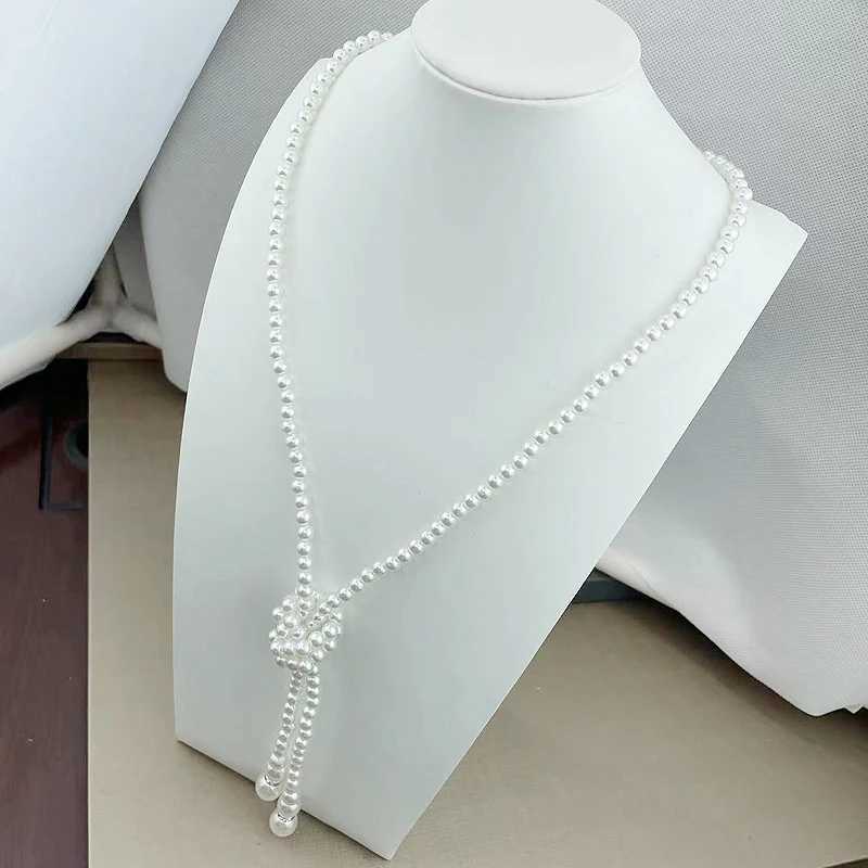 fnaf 2 rupee item Rhinestones Long Pearl Necklace Woman Channel Choice Statement Necklaces Collier Women Collares Para MujerX241009