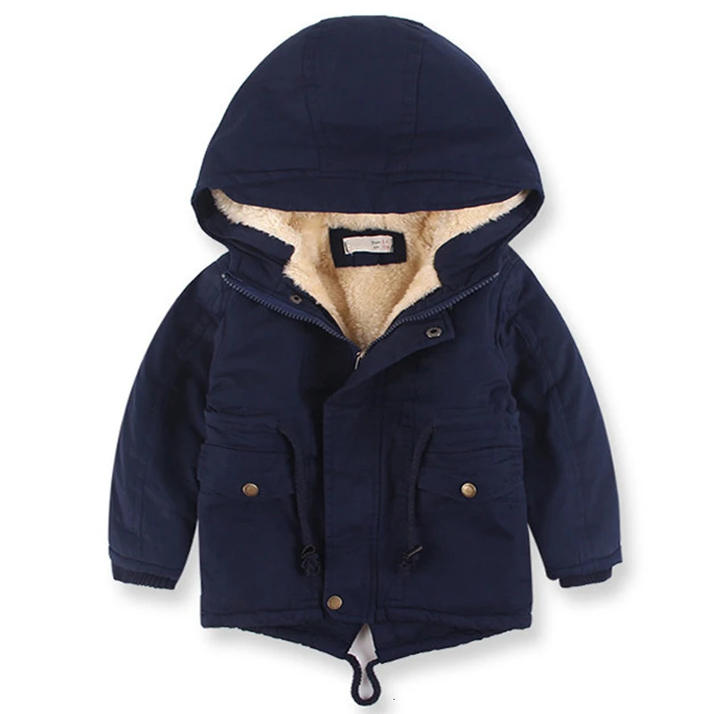 Children Winter Fleece Outdoor Jackets for Boys Hooded Warm Kids Boy Outerwear Windbreaker Autumn Casual Baby Boy Coats Clothing 241008