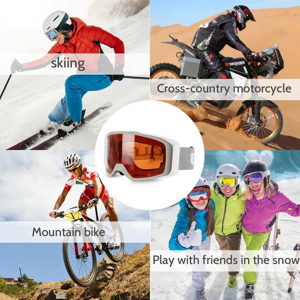 2021 Zdatt Motocross MX Womens Adjustable Shoulder Strap Transparent Lens Anti Fog UV Dust Bicycle Ski Goggles CL241010