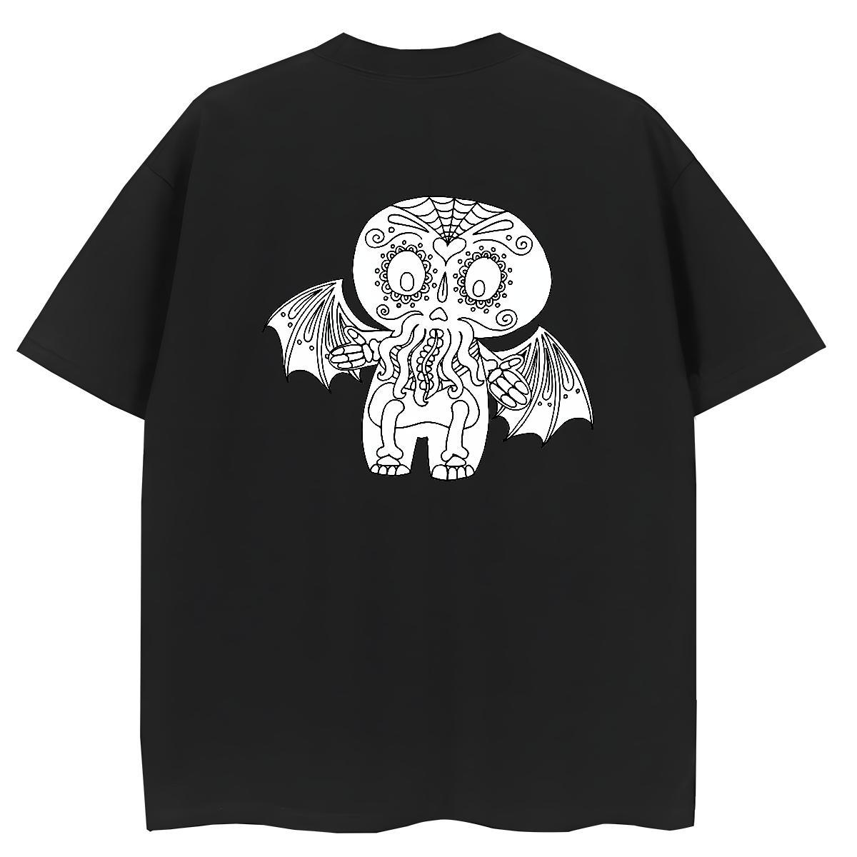 2024 T-Shirts 230g 100% Cotton Breathable Crew Neck Beach skull Women Tees Female Custom Printing Polos
