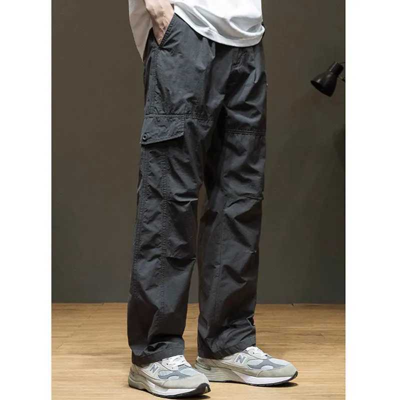 Mens waterproof work pants 2024 new American style attack pants loose oversized mens outdoor pants W241009