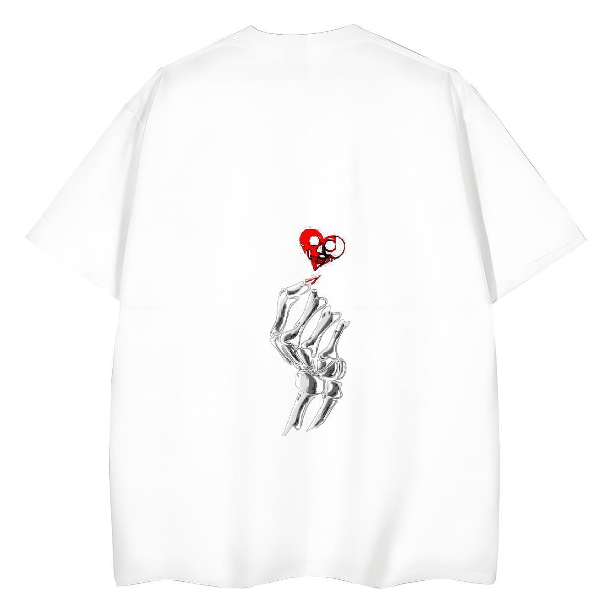 2024 Designer Woman T Shirts 230g Pure Cotton Short sleeve Soft Hip Hop skull Woman Tshirt Free Shipping Oversized Tee Shirt