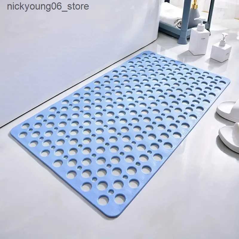 Non-Slip Bath Mats Bathroom Non-Slip Mat With Suction Cup Round Hole Design Bathroom Massage Ring Quick Drain Suitable For Hotel Shower Room L240910