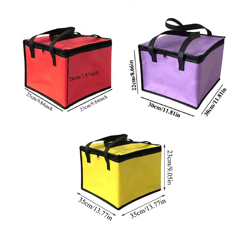 Large NonWoven Thermal Insulation Package Lunch Bag Picnic Portable Container Bags Fresh Ice Cooler Food Insulated 240925