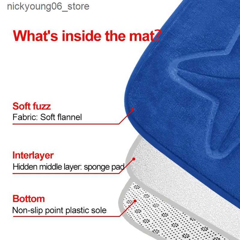 Non-Slip Bath Mats Soft Absorbent Kitchen MatNon-Slip Shell Starfish Conch Print Bath MatToilet MatThicken Shower Mat for Shower Bathtub Slip L240910