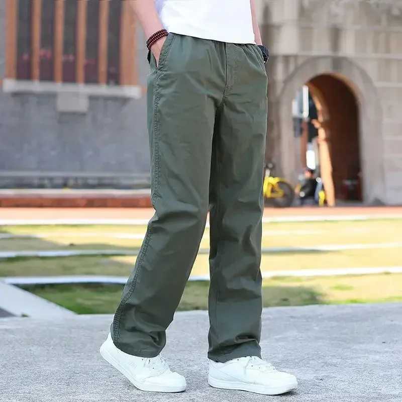 Mens cargo pants straight mens Trouser wide fishing autumn large size Harajuku clothing casual new fashion cheapest loose W241009