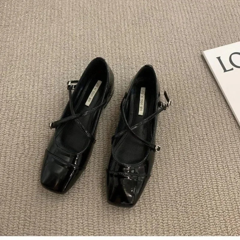 Mary Jane womens shoes vintage high heels womens shoes soft and comfortable red ballet shoes Zapatos De Mujer 241007