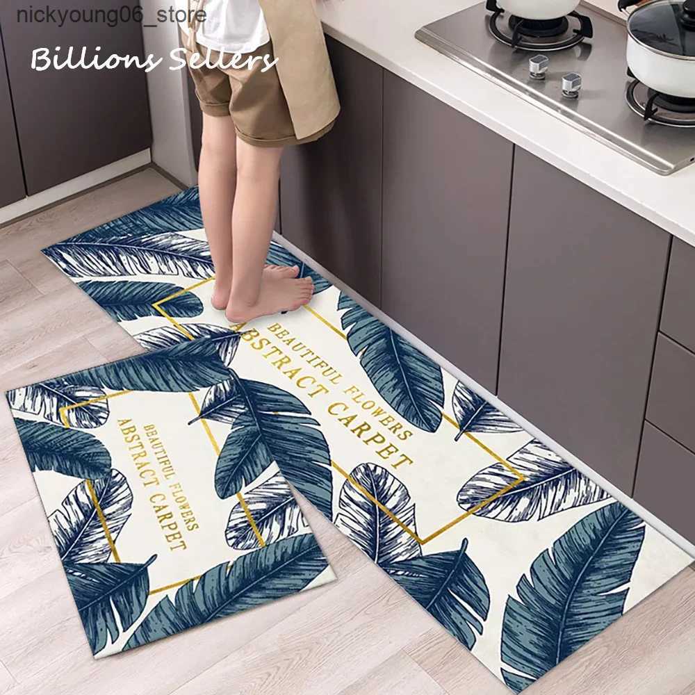 Non-Slip Bath Mats Creative Kitchen Floor Mat Tableware Pattern Entrance Doormat Bathroom Door Mat Floormat Parlor Anti-slip Antifouling Long Rugs L24