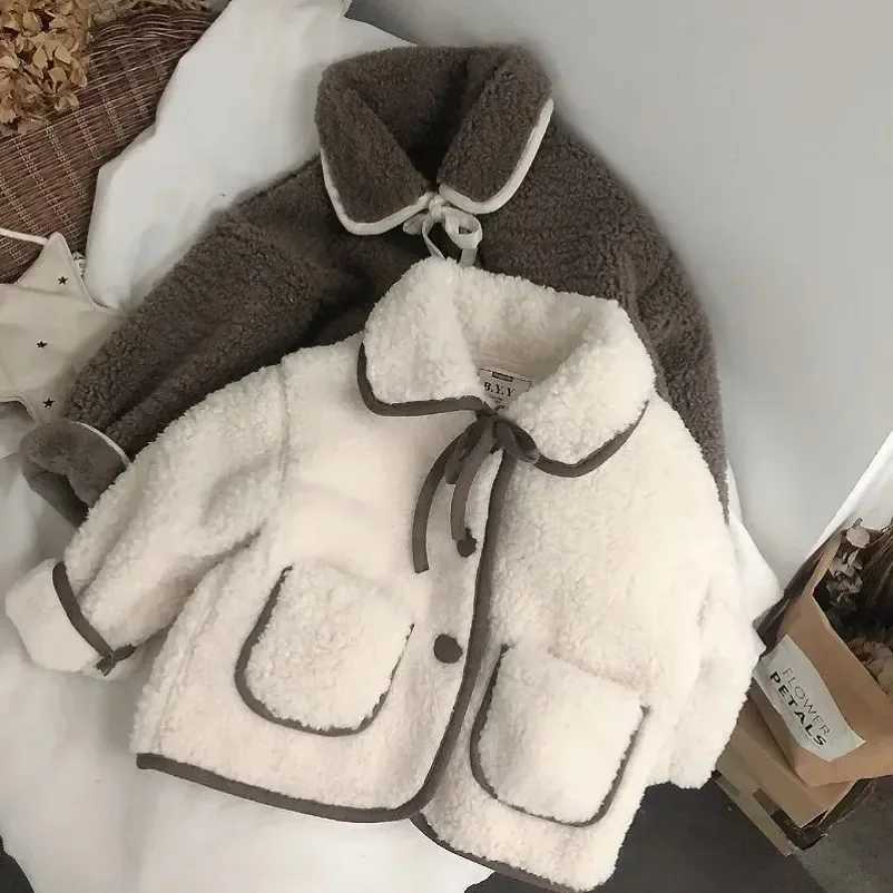Down Coat Thick wool baby warm coat baby coat baby coat tie girl dress 1-10Y baby girl fashionable coat winter jacket H241010