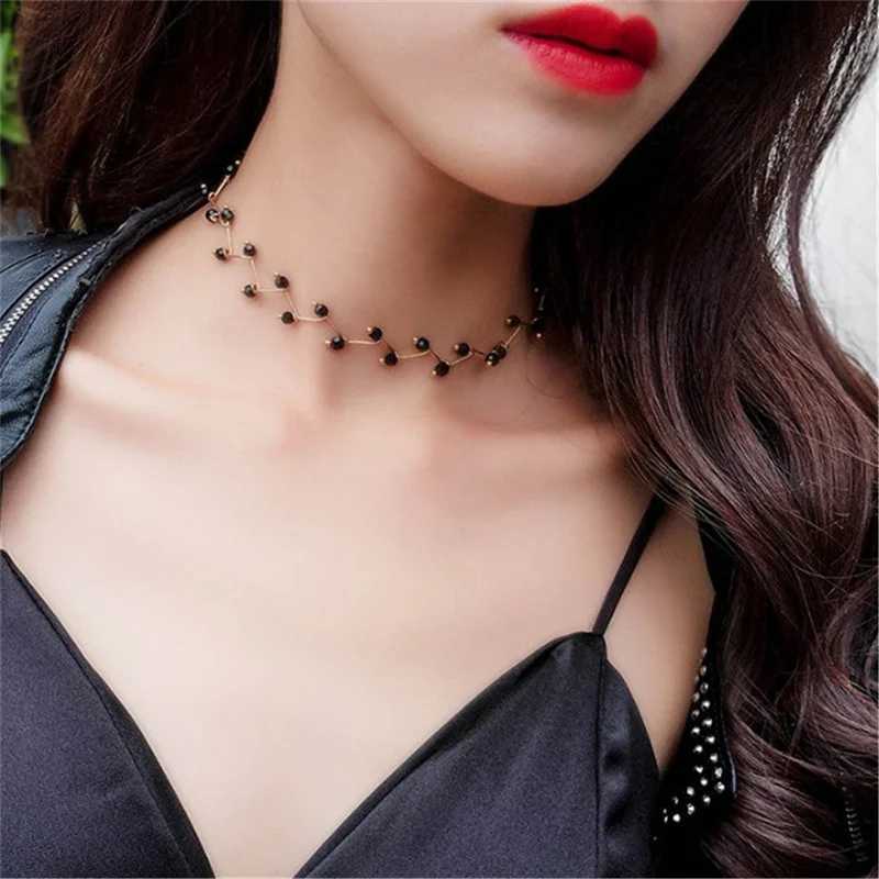 Wus 2022 Imitation Pearl Clavicle Chain Neckband Simple Short Necklace Womens Jewelry Korean Collar Neckband WholesaleX241009