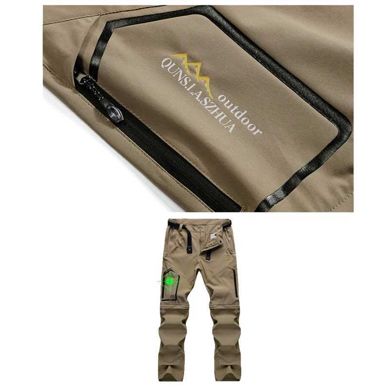 TRVLWEGO Mens Hiking Convertible Pants Waterproof Lightweight Fast Zipper Fishing Travel Wildlife Park Outdoor Freight Staff W241009