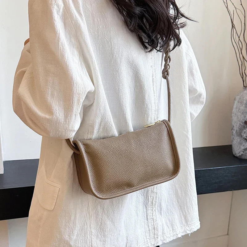 100% genuine denim leather Sac fashionable womens cross body bag capacity shoulder bag handbag womens wallet 241008
