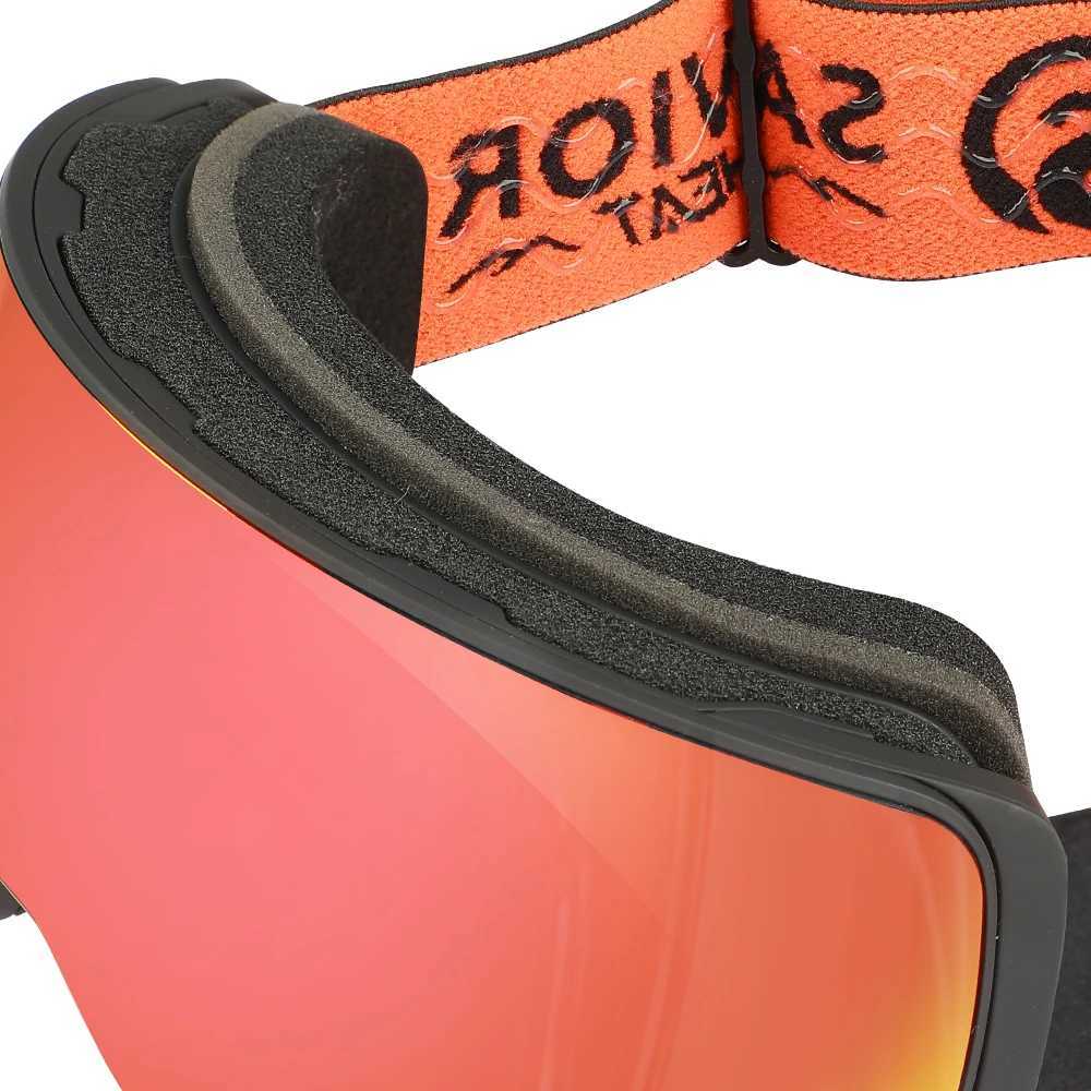 Ski goggles safety mens snow goggles womens ski goggles anti fog magnetic lens ski sports goggles orange CL241010