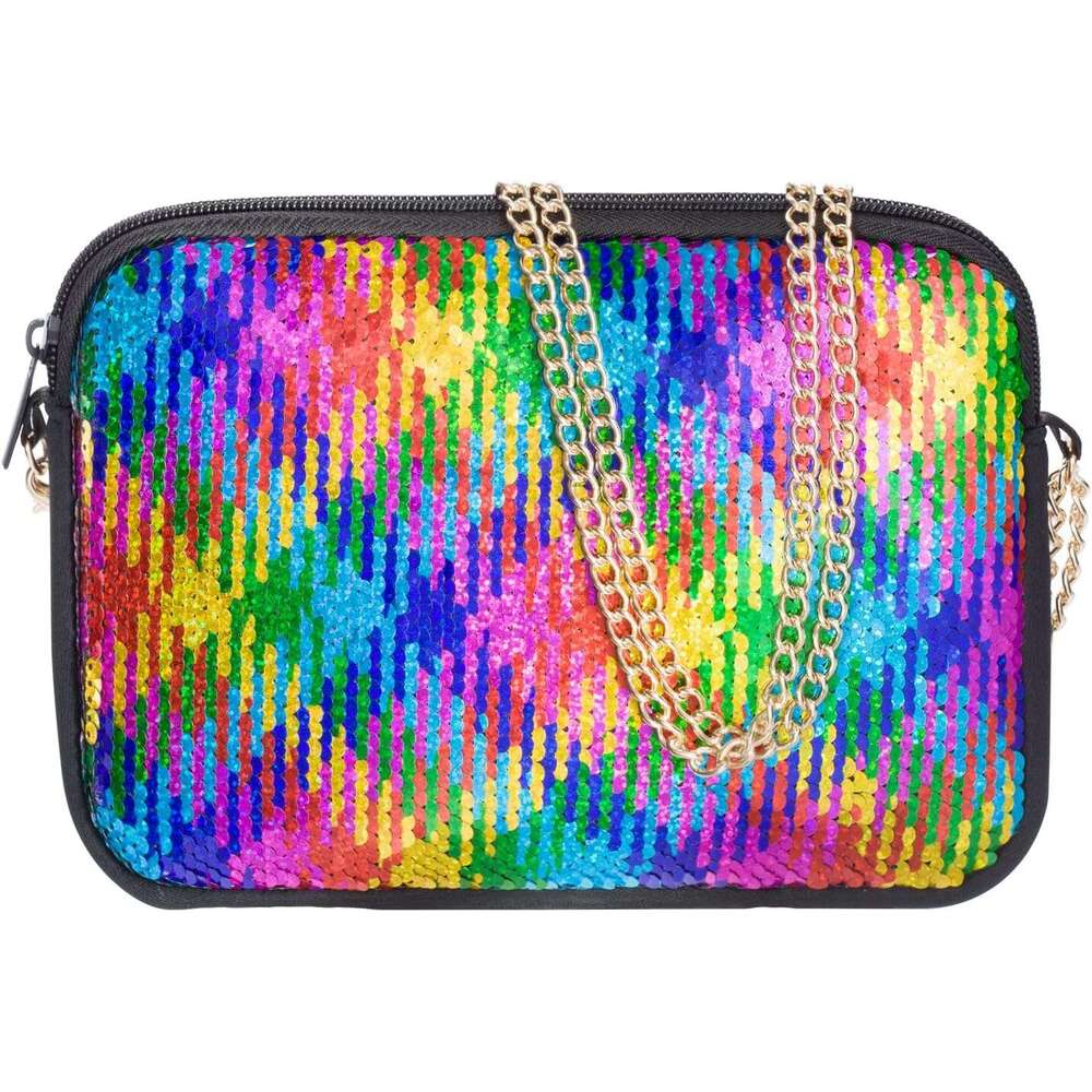 Clutch Purses for Women Neoprene Sequin Bag Detachable Chain Crossbody Wallets