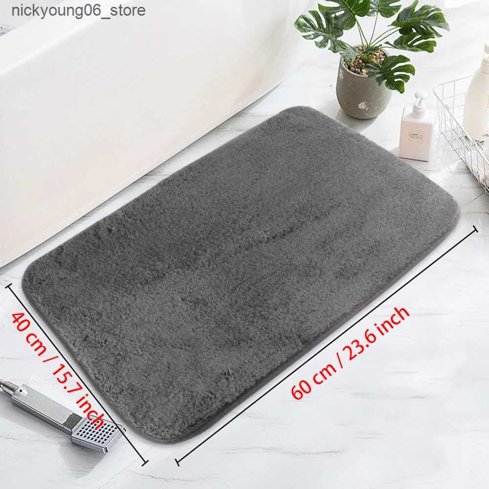 Non-Slip Bath Mats Soft Floor Mats solid color Simple Bath Rugs Home Entrance Carpet Bedroom Toilet Bathroom Door Absorbent Non-Slip Foot Pad L240910