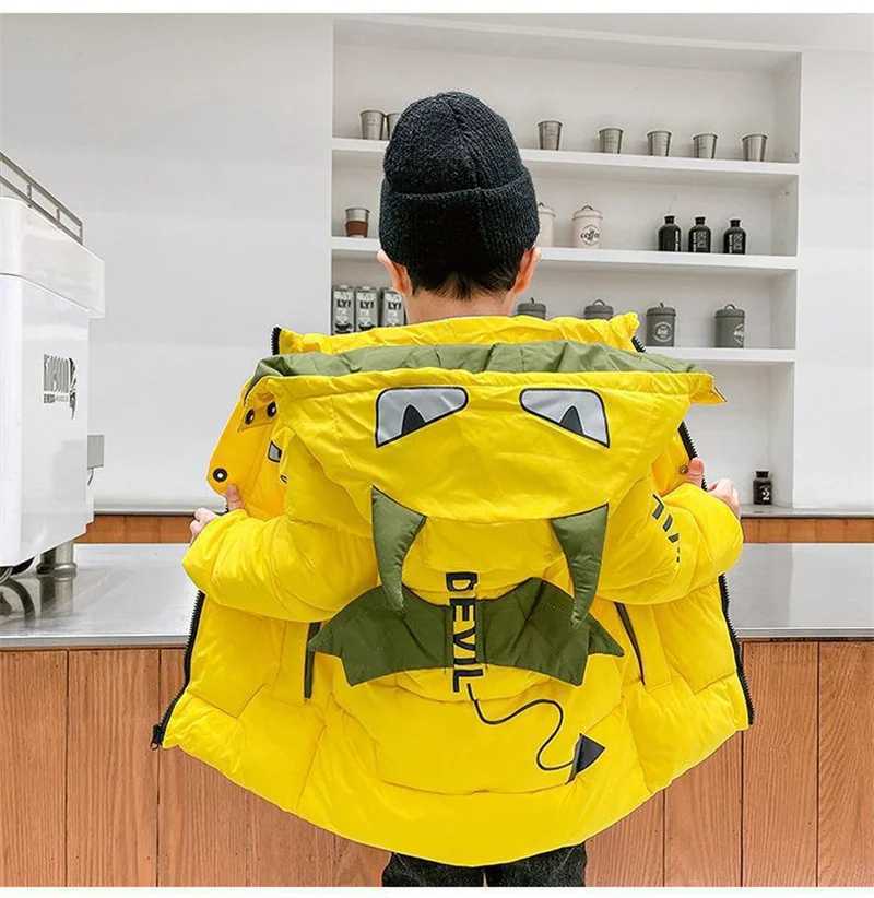 Down Coat New Down Cotton Jacket Long Jacket Winter Boys and Girls Thick Warm Hooded Coat Parka Snow Jacket Waterproof Ski Jacket 2-8Y H241010