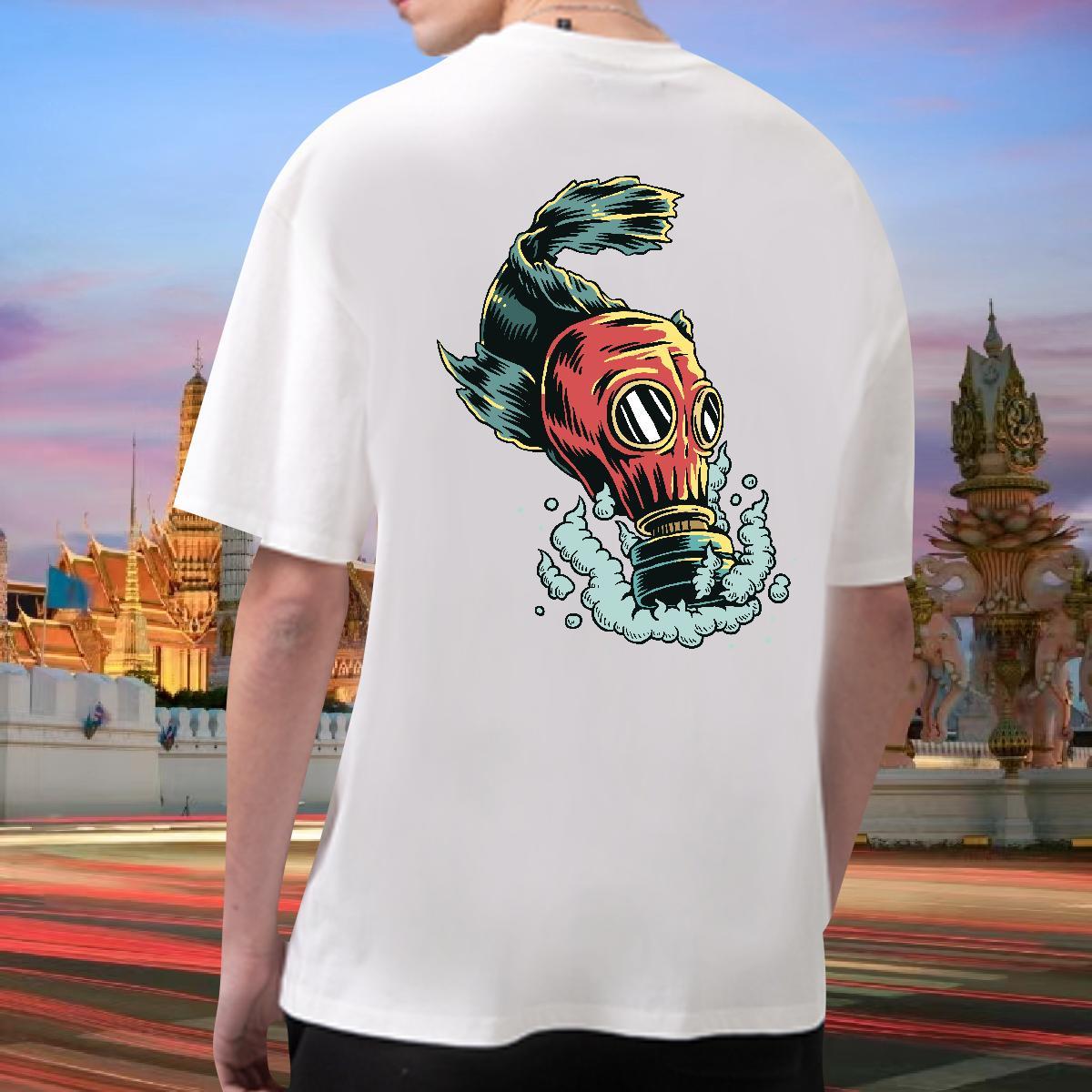 High Quality Mens T Shirts 100% Cotton 230g ET Street Wear Cartoon Printing M-4XL Breathable Short Sleeve Men Tops Tees Free Shipping Tshirts