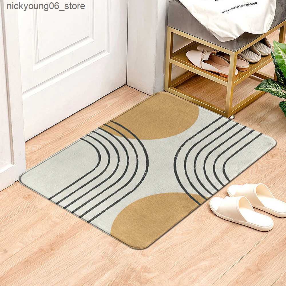 Non-Slip Bath Mats Modern Geometric patterns Entrance Door Mat Soft Carpet Bathroom Anti-slip Mat Kitchen Floor Area Rug Home Decor for Living room L2