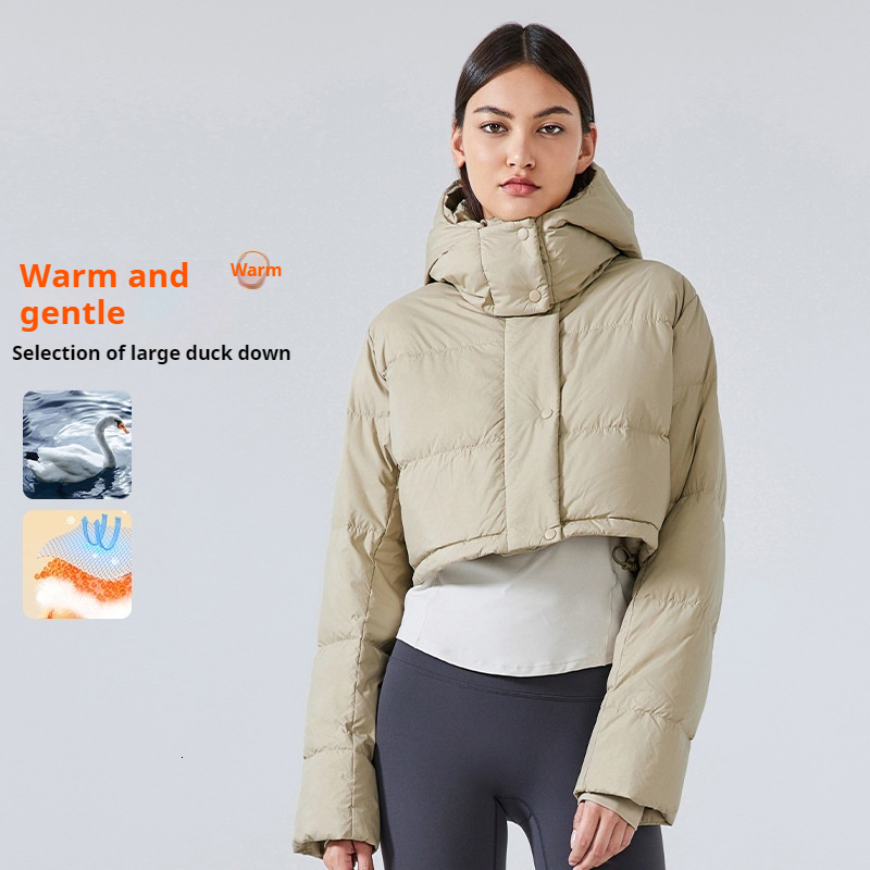 Winter Short Detachable Hooded Down Jacket for Women Small Tall Outdoor Simple and Versatile Thick Coat DAW161