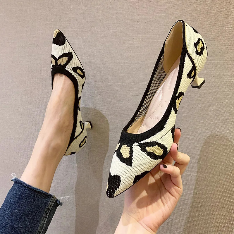 Camel WhiteRed Pumps Woman Kitten Low Heels Princess Shoes Ladies Office Dress Fly Weave Brides Wedding Shoes Tacones 240927