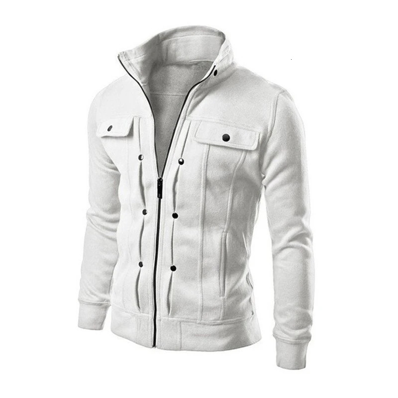 mens casual jacket stand up zipper sweatshirt spring and autumn cardigan mens coat outdoor travel suit 241007 - view 4