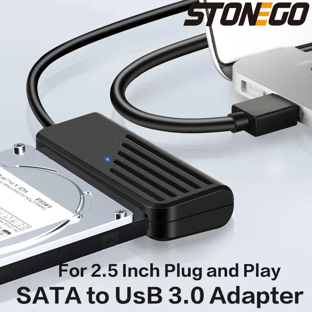 STONEGO USB 3.0/Type C Optional To SATA Hard Drive Converter Cable with UASP Adapter Compatible with Windows/Linux/Mac/Android