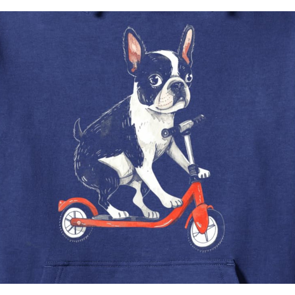 Hoodie for Mens Womens French Bulldog Scooter Cute Animal Lover Artwork Pullover Hoodie Graphic Pullover Long Sleeve
