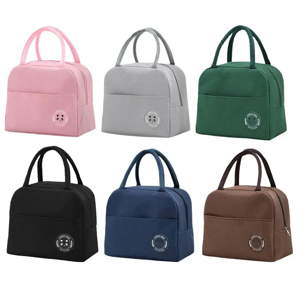 Insulated Lunch Bag Fresh Cooler Thermal Bags Portable Box Ice Pack Tote Food Zipper Camping Picnic Large Capacity 240925