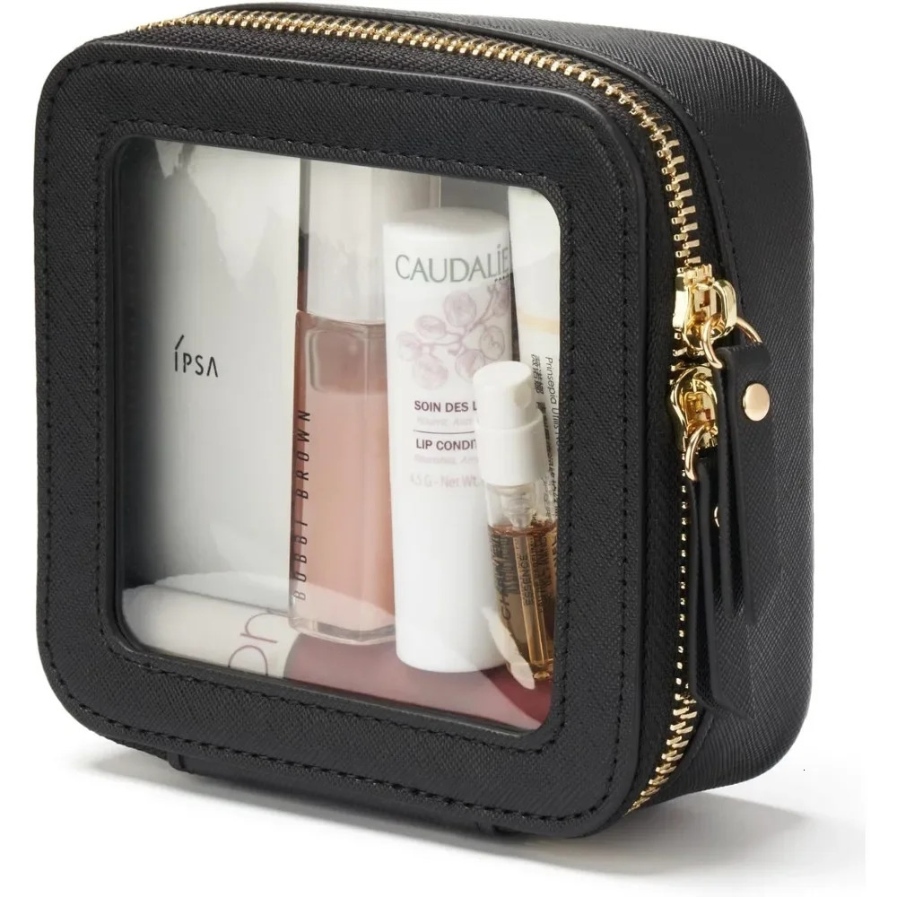 Mini makeup bag for wallet cute transparent bag travel organizer toilet waterproof square bag zipper 241008