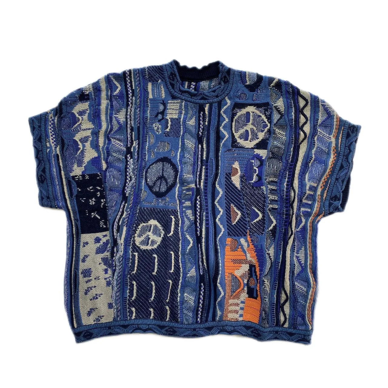 Kapital Vintage AntiWar Hirata Kazuhiro Retro Ethnic Knit Sweater Pullover Loose ShortSleeved Vest 240907