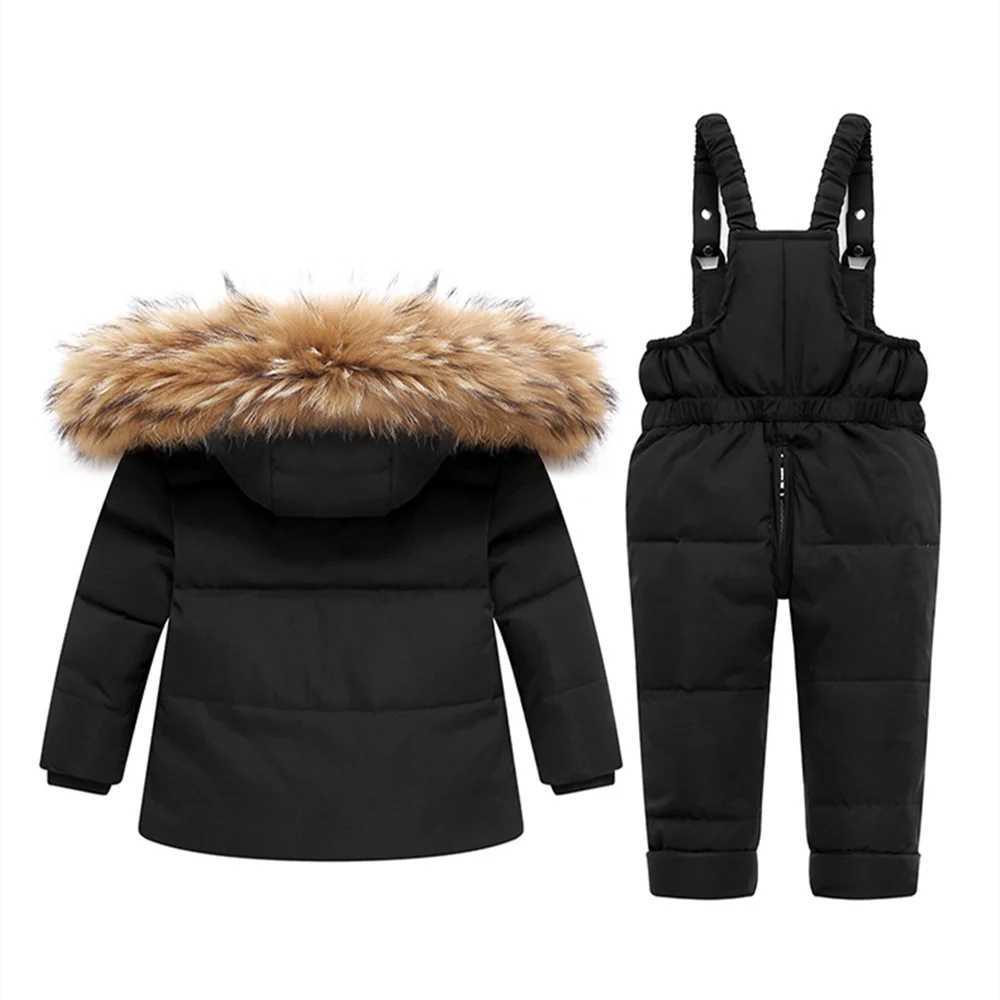 Down Coat Children Parka Hooded Boy Baby Overalls Winter Down Jacket Warm s Coat Snowsuit Snow toddler girl Clothes Clothing Set ket H241010