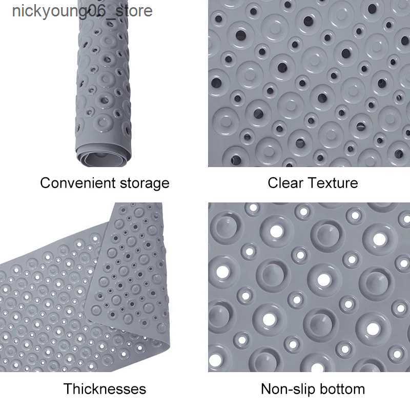 Non-Slip Bath Mats PVC Donut Anti Slip Bathroom Mat with Suction Cup Design Bathtub Massage Mat Comfortable Safe and Healthy L240910