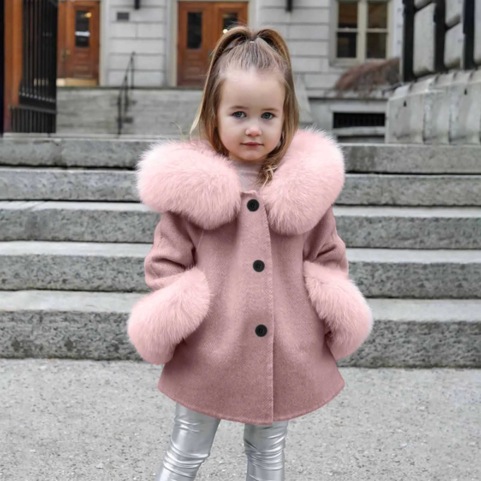 Down Coat Preschool girls winter windproof jacket warm wool jacket girls winter jacket big girls winter jacket H241010