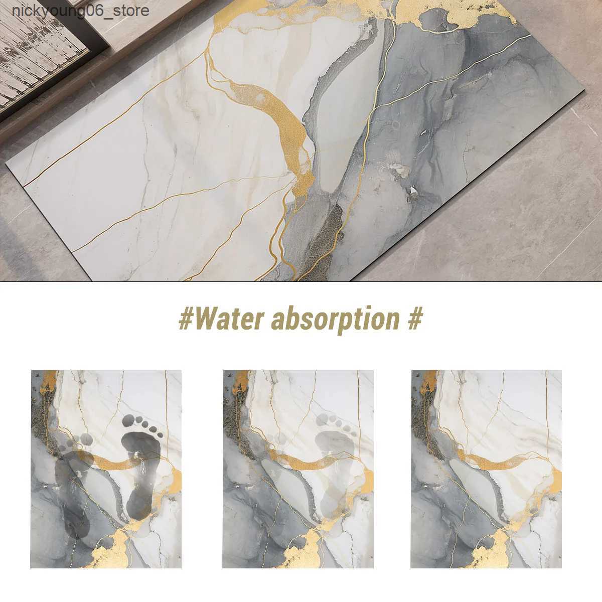 Non-Slip Bath Mats Diatomite Bathroom Carpet Foot Mat Quick Dry Bath Mats Non-slip Shower Rug Toilet Pad Doormat Washable L240910