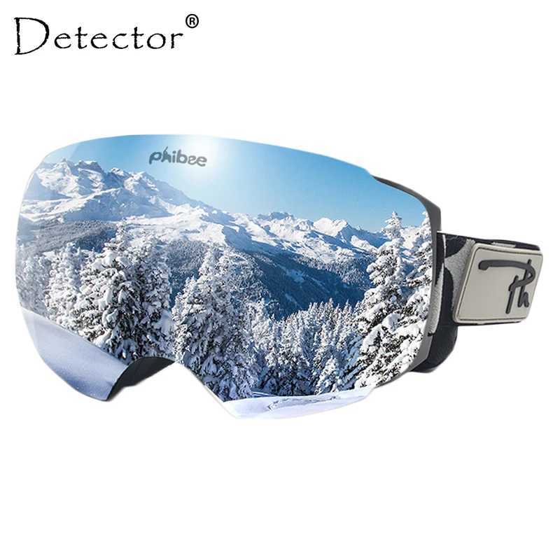 Magnetic ski goggles double-layer UV400 anti fog ski goggles sled goggles sled mens sled goggles CL241010