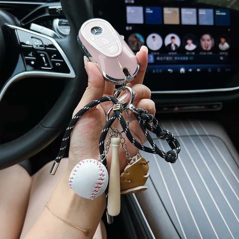 Keychains Lanyards Personalized and innovative baseball keychains simple car handmade ropes bag pendants suspension accessories gifts H250217