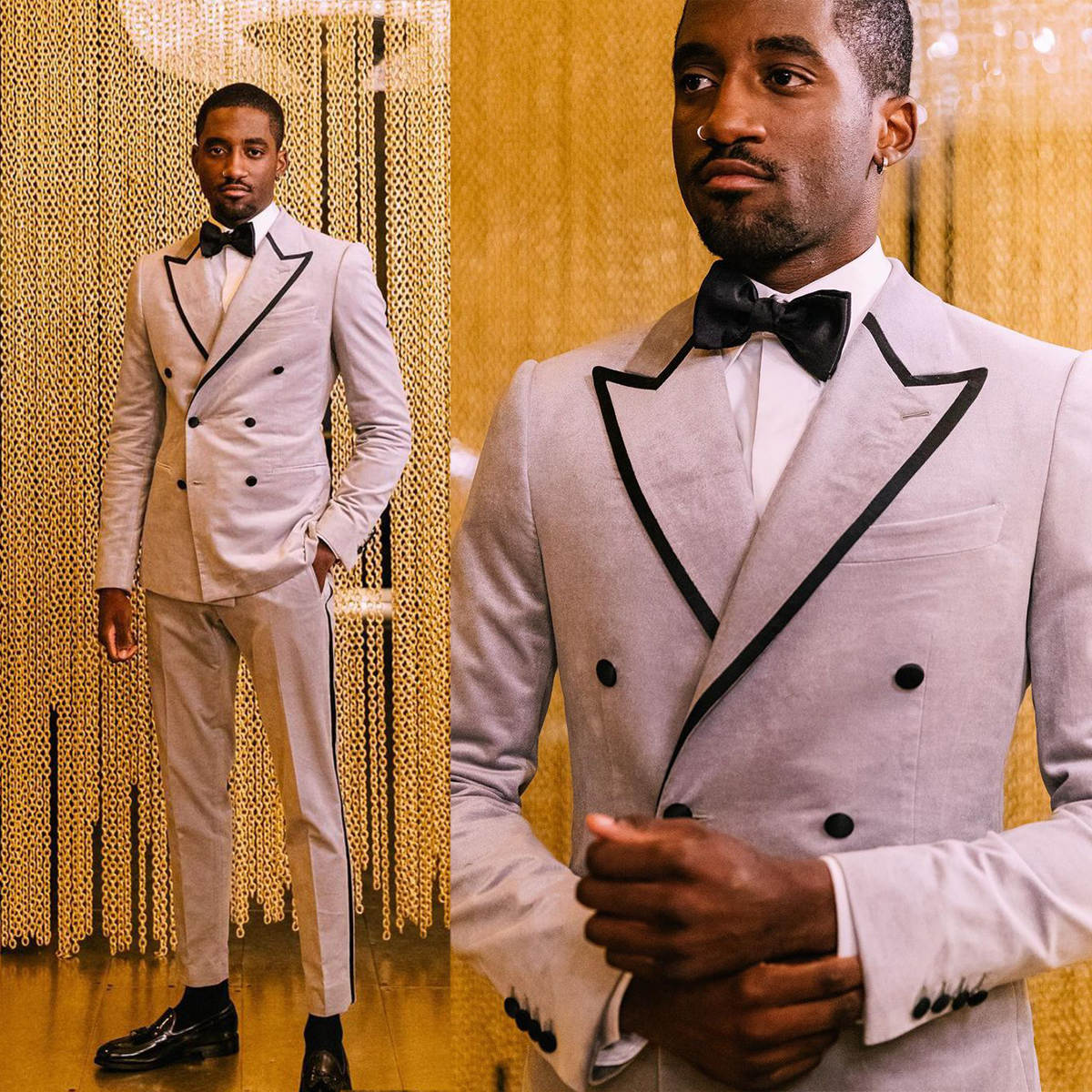 Stylish Wedding Suits Peaked Lapel Jacket 2 Piece Set Men's Tuxedo Tailored Dinner Double Breaseted Prom Groom Blazer Custom Made(Coat+Pants)