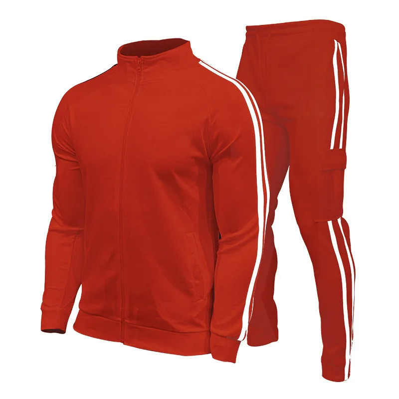mens track and field clothing mens set sports shirtsports pants track and field clothing zipper stand up collar sports clothing fitness mens clothing 