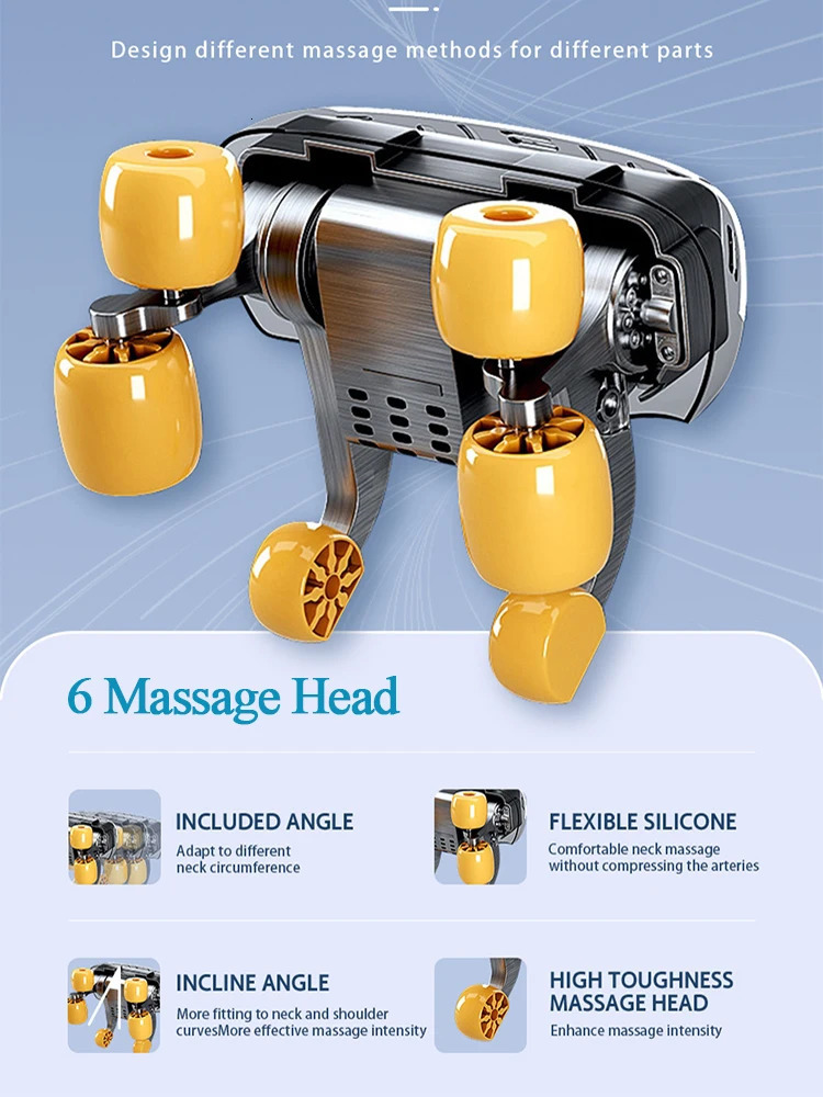 Wireless trapezoidal neck and back massager with 2-mode electric neck and shoulder massager deep muscle tissue kneading and massage shoulder relaxatio