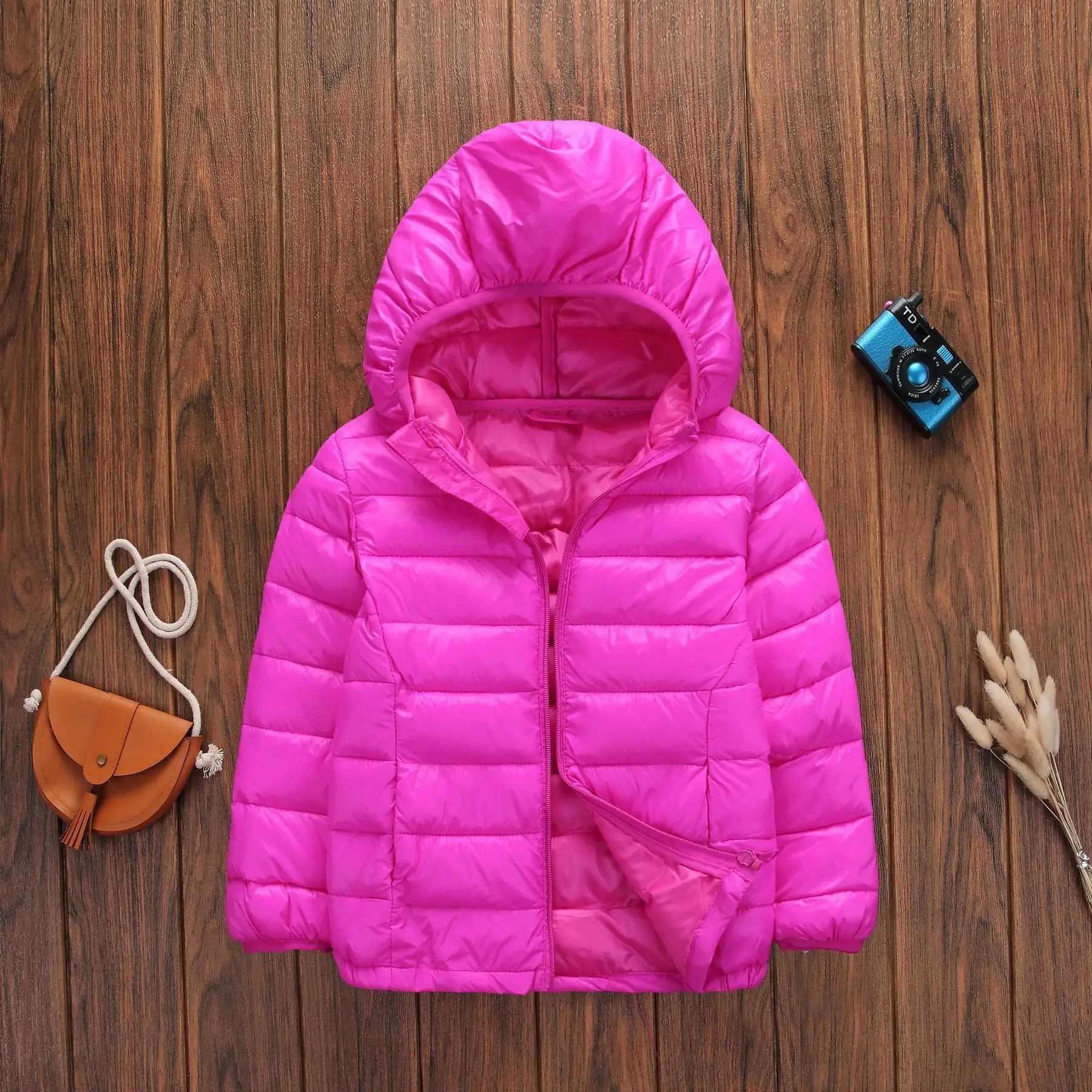 Down Coat 2024 autumn Winter Warm Down cotton Jackets For Girls Coat s Down Hooded Coats For Boys 3-12 Years Outerwear Children Clothes H241010