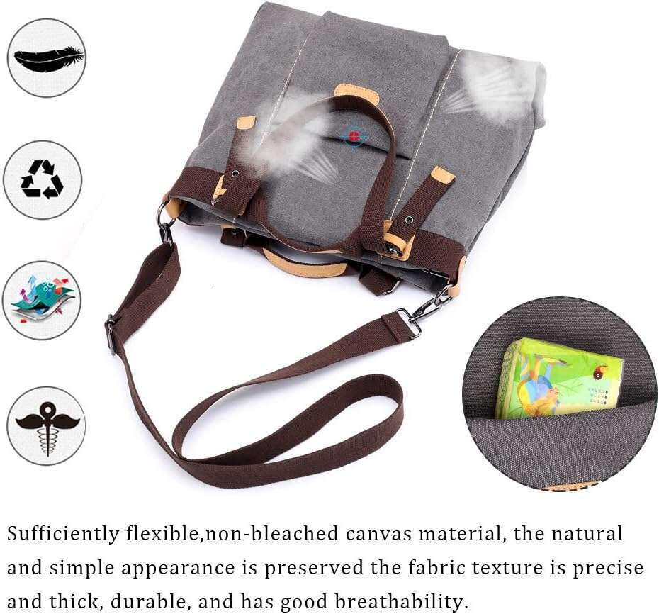 Women Hobo Handbags Canvas Casual Vintage Shoulder bag Daily Purse Tote Crossbody Shopper Bag